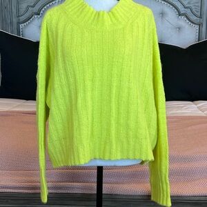 Buddy Love Yellow Crew Neck Sweater with Chunky Knit